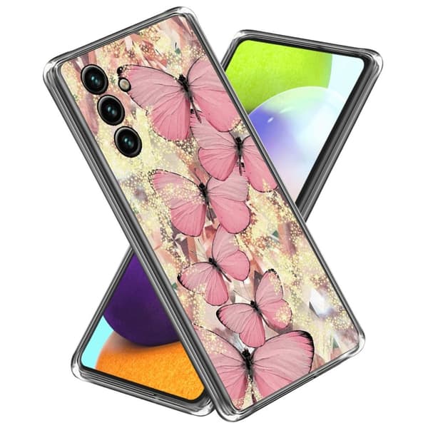 Deco Samsung Galaxy A55 deksel - Rosa Sommerfugler Pink