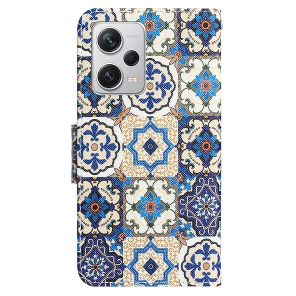 Wonderland Xiaomi Poco X5 Pro / Redmi Note 12 Pro / 12 Pro Speed Flippetui - Retro Totem Blue