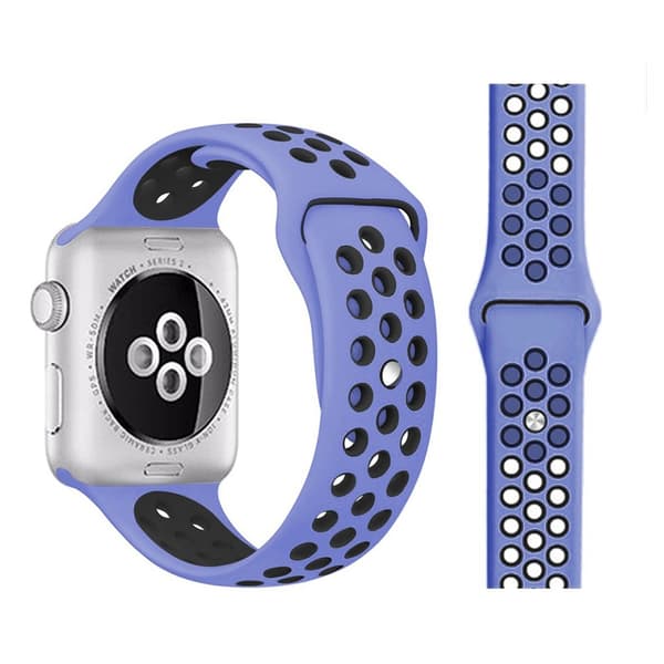 Apple Watch Series 5 / 4 44 mm dobbeltfarget armbånd - Hjerte Blå / Svart Blue