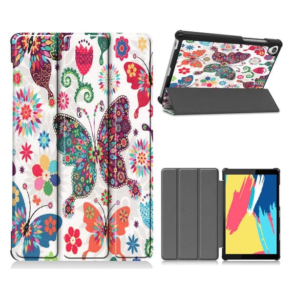 Lenovo Tab M8 Cool Mønster Lær Flippetui - Sommerfugl Multicolor
