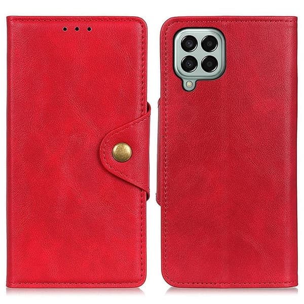 Alpha läder Samsung Galaxy M33 5G fodral - Röd Röd