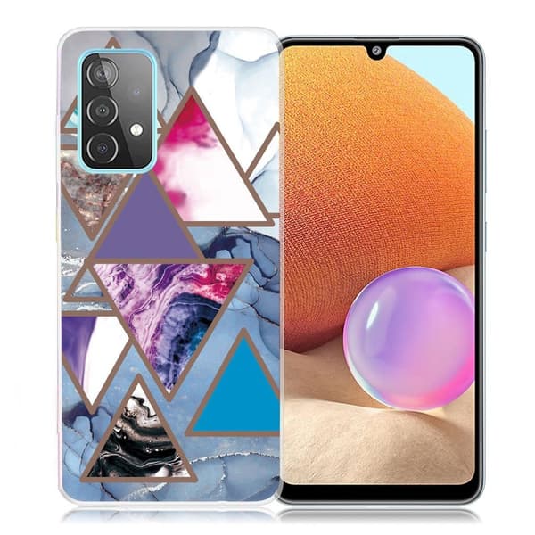 Marble design Samsung Galaxy A32 kotelot - Kolmio Kuviot Marmori Multicolor