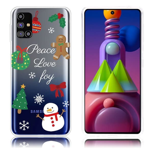 Christmas Samsung Galaxy M51 etui - Peace Love Joy Multicolor