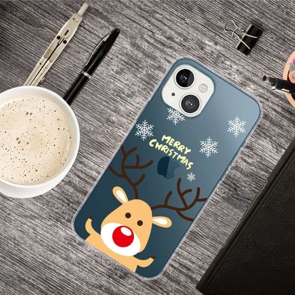 Juleveske til iPhone 14 Plus - Hjort Brown