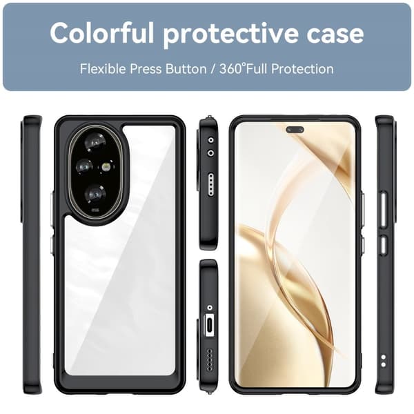 Honor 200 Pro smart akryl cover - Sort Black