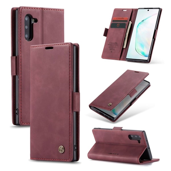 CaseMe Samsung Galaxy Note 10 Vintage kotelot - Punainen Red