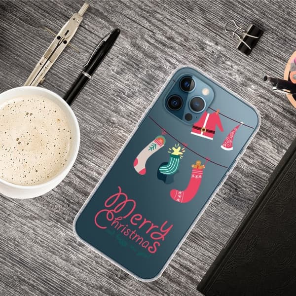 Juleveske til iPhone 13 Pro Max - Hengende Sokker Multicolor