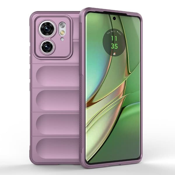 Mjukt greppformat Motorola Edge 40 skal - Ljuslila Lila
