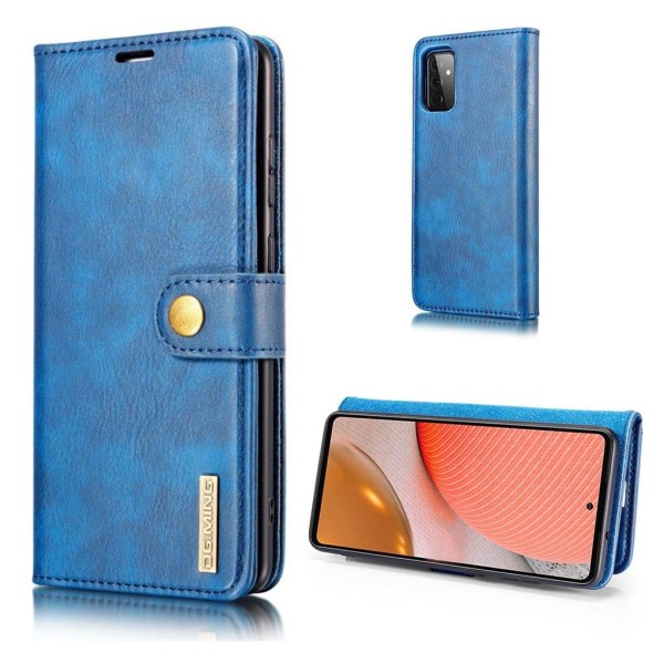 DG.MING Samsung Galaxy A72 5G 2-i-1 etui med pung - Blå Blue