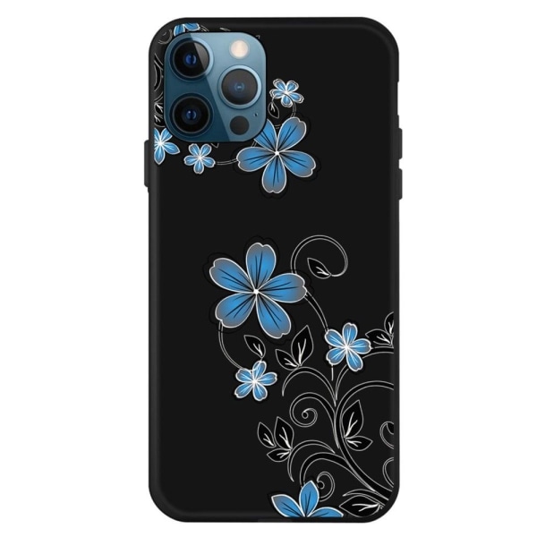 Imagine iPhone 14 Pro cover - Blå Blomst Blue