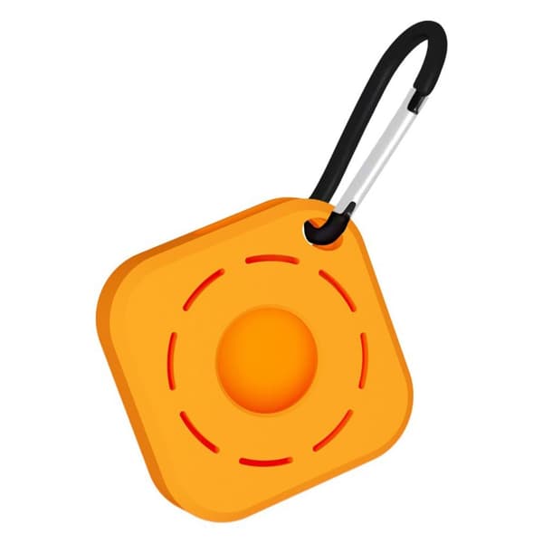 AirTags fyrkantigt silikonskydd - Orange Orange
