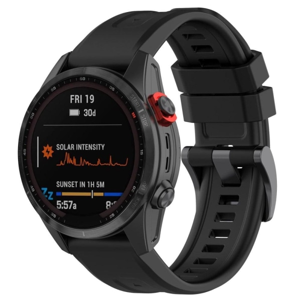 26 mm silikone-urrem til Garmin-ur - Sort Black