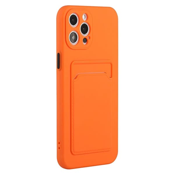 iPhone 15 Pro Max skal med korthållare - Orange Orange
