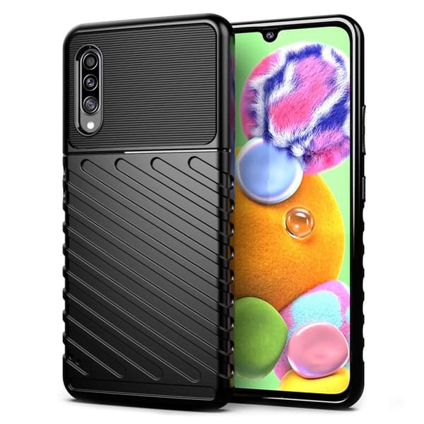 Thunder Samsung Galaxy A90 5G Etui - Svart Black