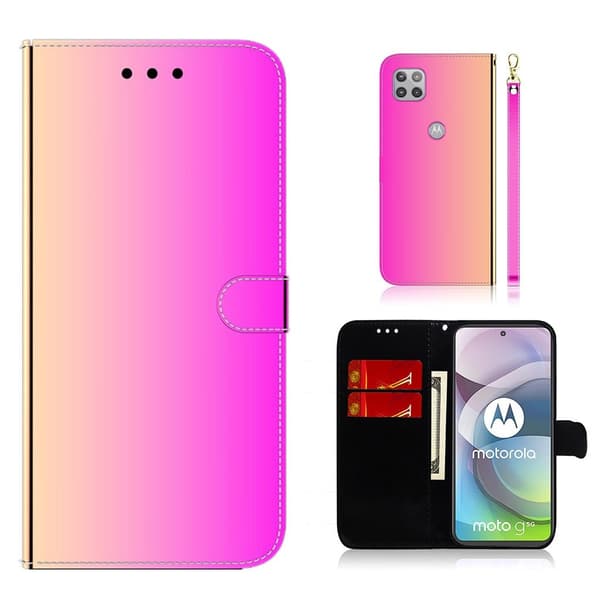 Mirror Motorola Moto G 5G flip etui - Rose Pink
