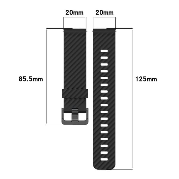 Samsung Galaxy Watch7 40mm / 44mm urrem 20mm silikone urrem - Grå Blå Blue