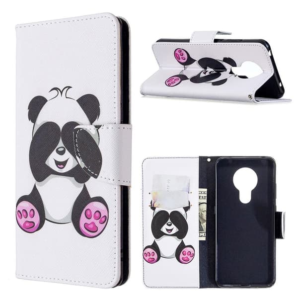 Wonderland Nokia 5.3 flip-etui - Søt Panda Multicolor