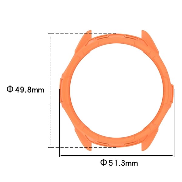 Garmin Fenix E 47mm Fleksibel urkasse Anti-ridse Hollow Watch Frame Cover - Sort Black