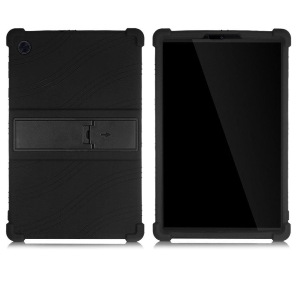silikon slide-out kickstand design Fodral for Lenovo Tab M10 HD Svart