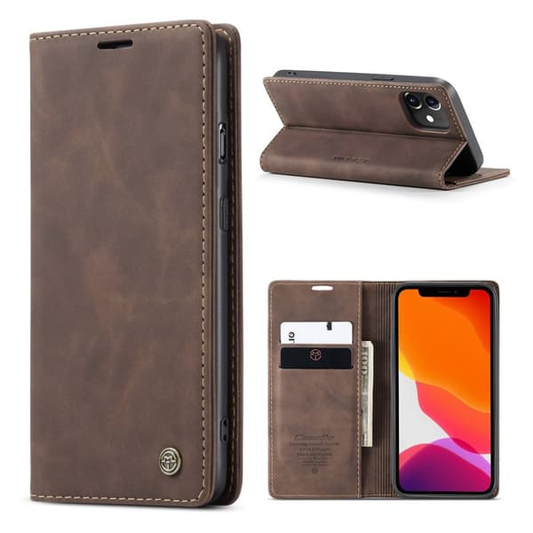 CaseMe iPhone 12 / 12 Pro Vintage Etui - Kaffe Brown