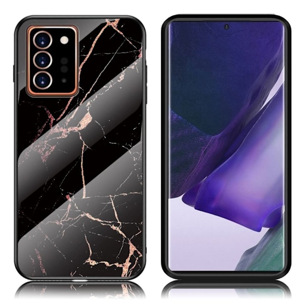 Fantasy Marble Samsung Galaxy Note 20 Ultra Cover - Sort / Guld Black