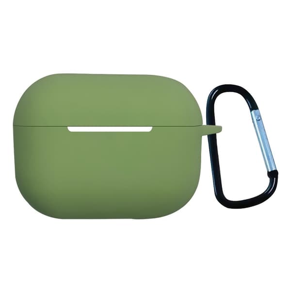AirPods Pro 2 silikoneetui med spænde - Sennepsgrøn Green