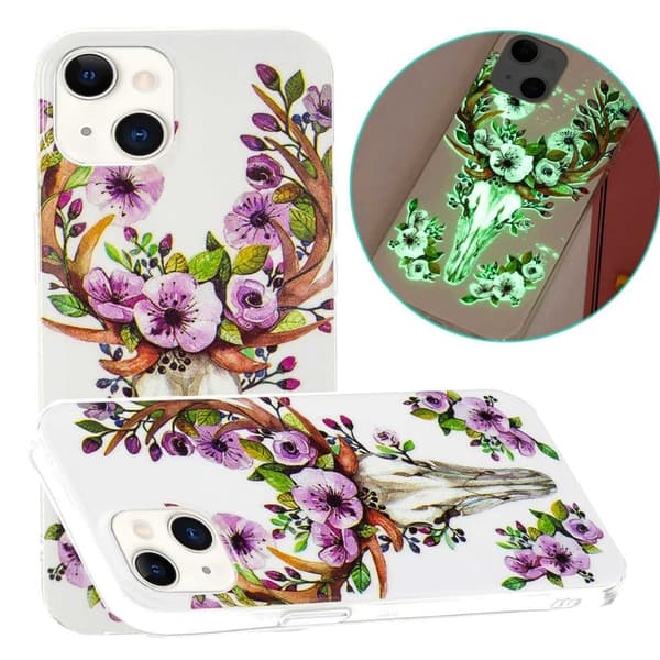 Deco iPhone 14 Etui - Blomst Deer Multicolor