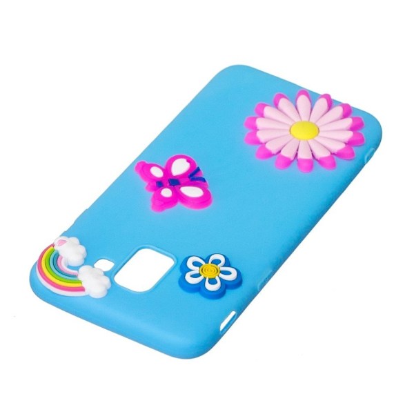 Butterfly läder Samsung Galaxy J6 (2018) fodral - Flerfärgad multifärg
