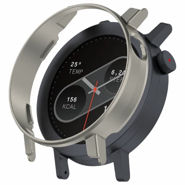 Nothing CMF Watch Pro 2 hårt, stötsäkert fodral, repfritt, ihåligt klockramskydd - Titan Silvergrå