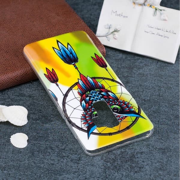 Samsung Galaxy S9 Deksel laget av silikon - Ugle I klokke Multicolor