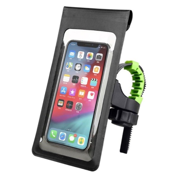 Universal waterproof touch screen bicycle phone holder - Black / Black