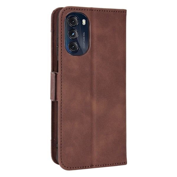 Moderne Motorola Moto G (2022) læderetui med pung - Brun Brown