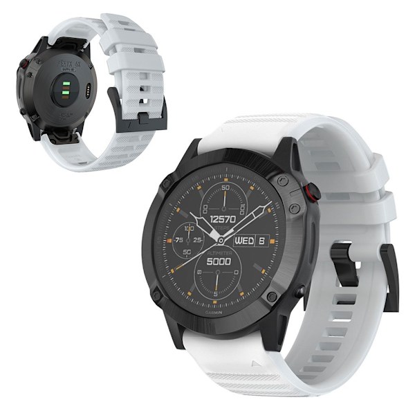 Garmin Fenix 6X Pro / 6X silicone watch band - White Vit