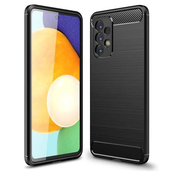 Carbon Flex Suojakotelo Samsung Galaxy A53 5G - Musta Black