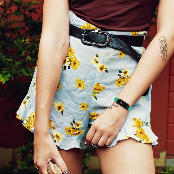 Xiaomi Mi Smart Band 6 / 5 elastisk nylon-urrem - Gul / Grøn Green