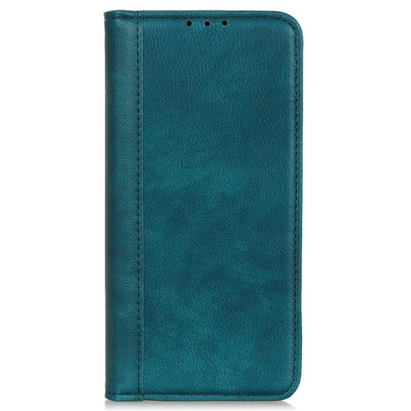 Äkta läder Samsung Galaxy Xcover 6 Pro fodral med magnetisk stän Grön