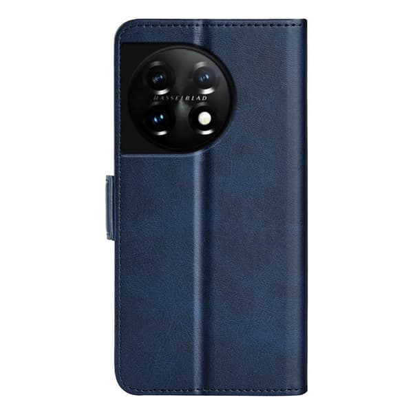 Plånboksfodral i Läder till OnePlus 11 - Blå Blå
