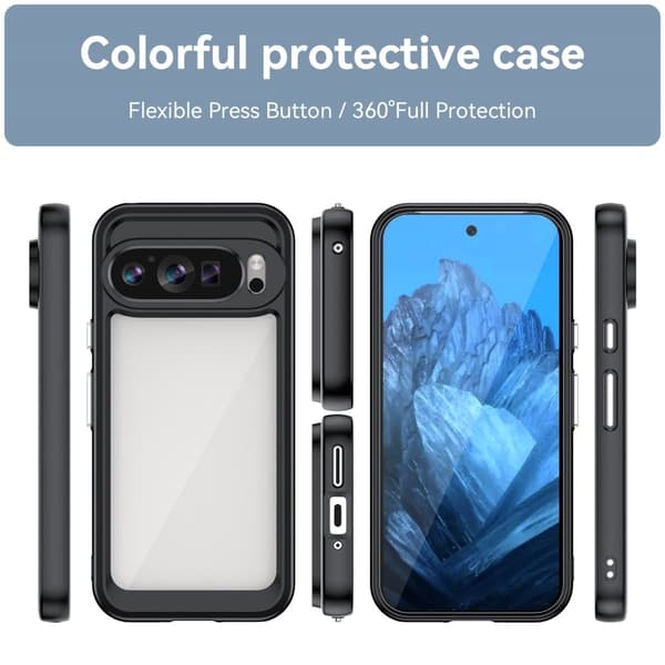 Google Pixel 9 älykäs akryylikansi - Musta Black