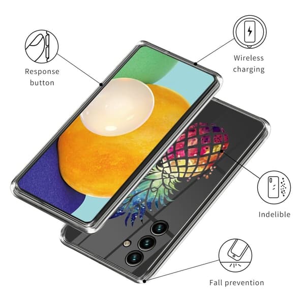 Deco Samsung Galaxy M14 Suojakotelo - Pineapple Multicolor