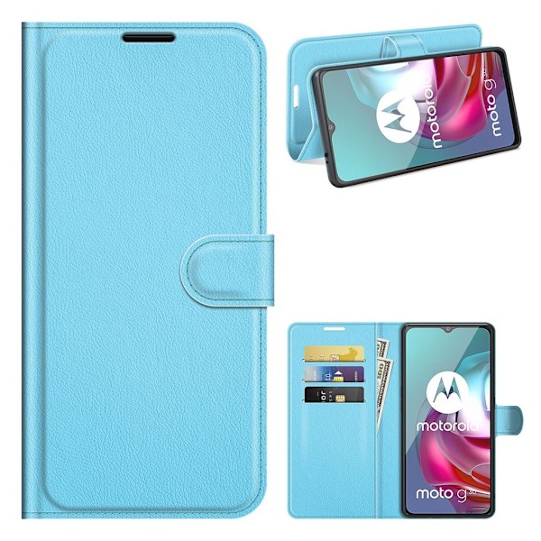 Classic Motorola Moto G30 / G10 Flip Etui - Blå Blue