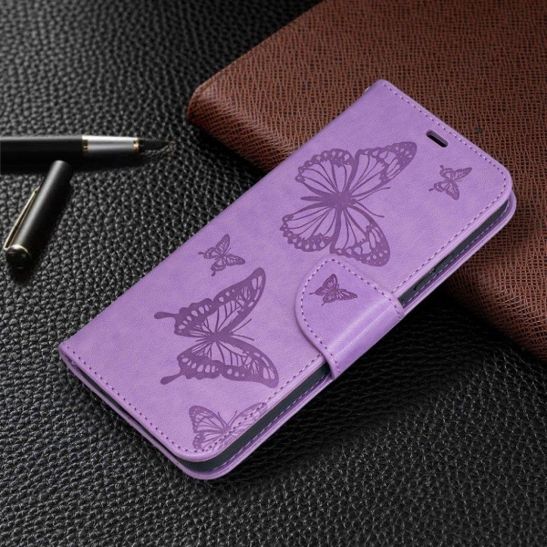 Butterfly Nokia 5.4 Flip Etui - Lilla Purple