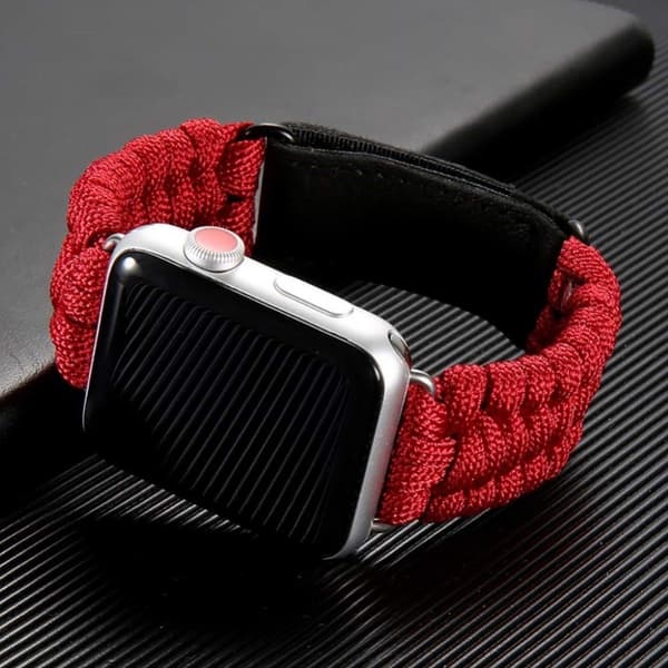 Apple Watch 42mm - 44mm unik stil nylon urrem - Rød Red