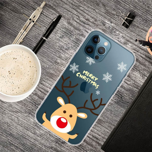 Julfodral till iPhone 13 Pro - Hjort Och Snöflinga multifärg
