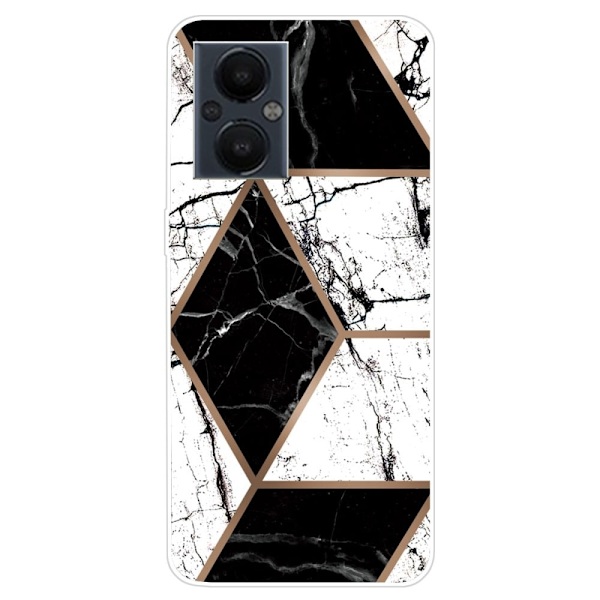 Marble OnePlus Nord N20 5G Etui - Sort og Hvid Marmor Form Multicolor