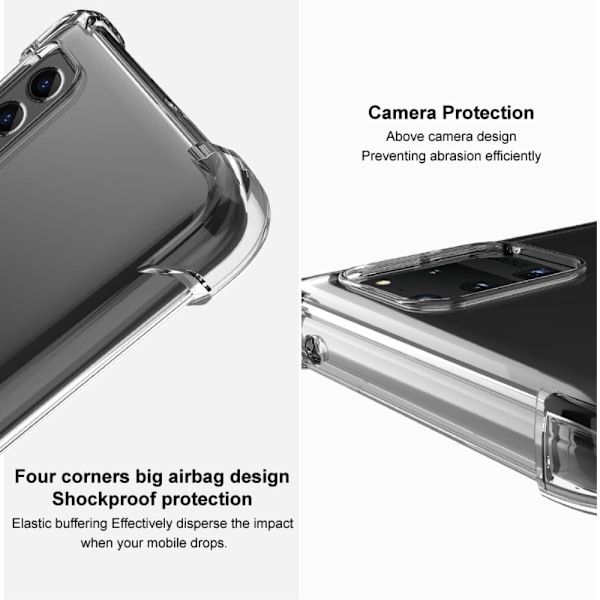 IMAK Turvatyynyn suojus OnePlus Nord N200 5G:lle - Läpinäkyvä Musta Transparent