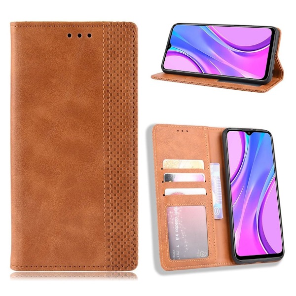 Bofink Vintage Xiaomi Redmi 9 Etui - Brun Brown