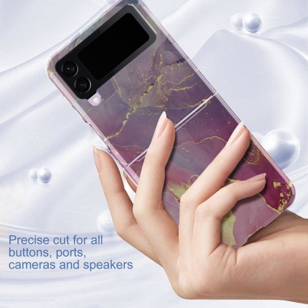Marble Samsung Galaxy Z Flip3 5G Fodral - Rosa och Gul Kula Rosa