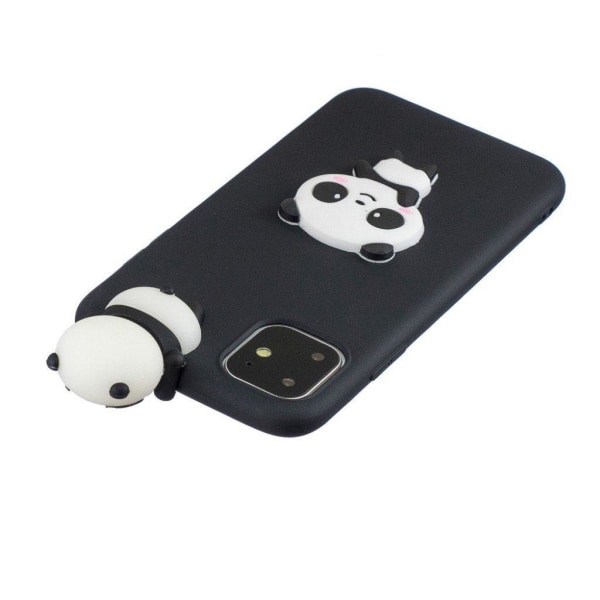 Cute 3D iPhone 11 kuoret - Musta / Panda Black