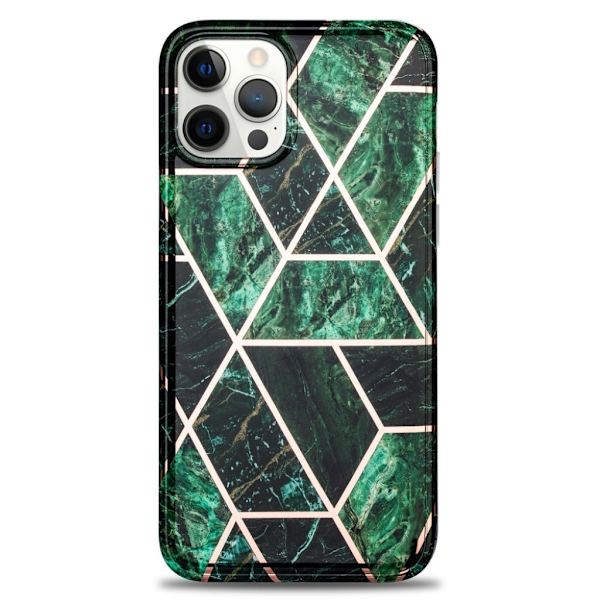 Marmormotiv iPhone 12 Pro Max skal - Grön Grön