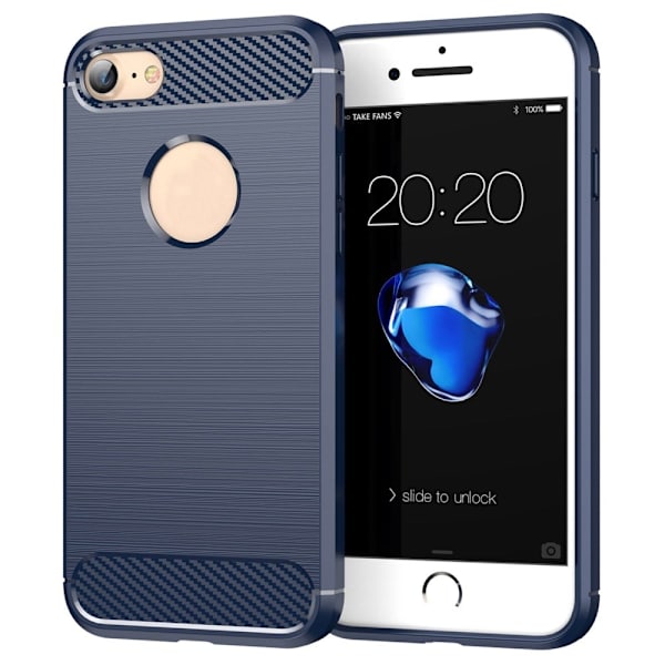 Carbon Flex Suojakotelo iPhone 8 / 7 - Sininen Blue